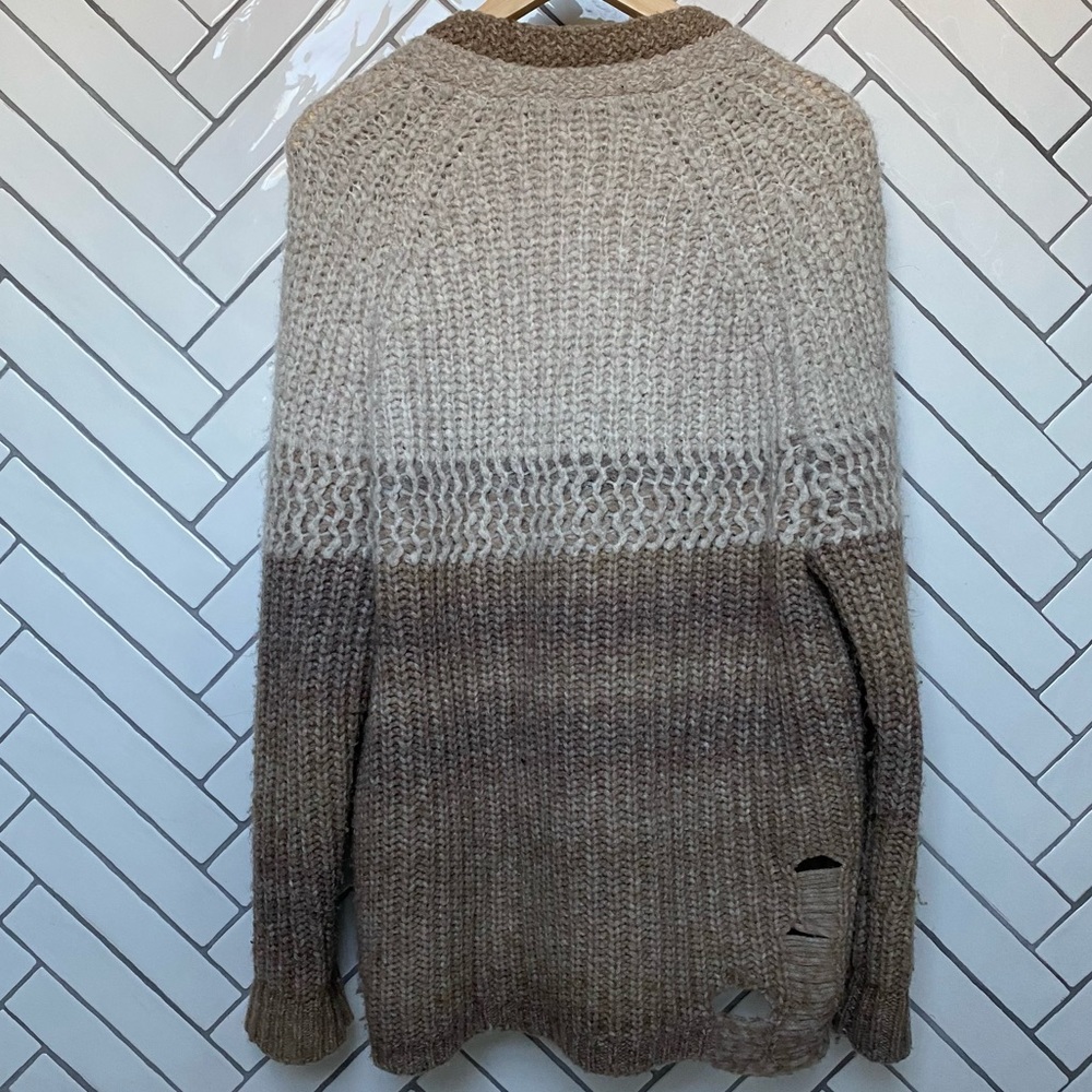 Raquel Allegra merino wool distressed cardigan - Picture 7 of 10
